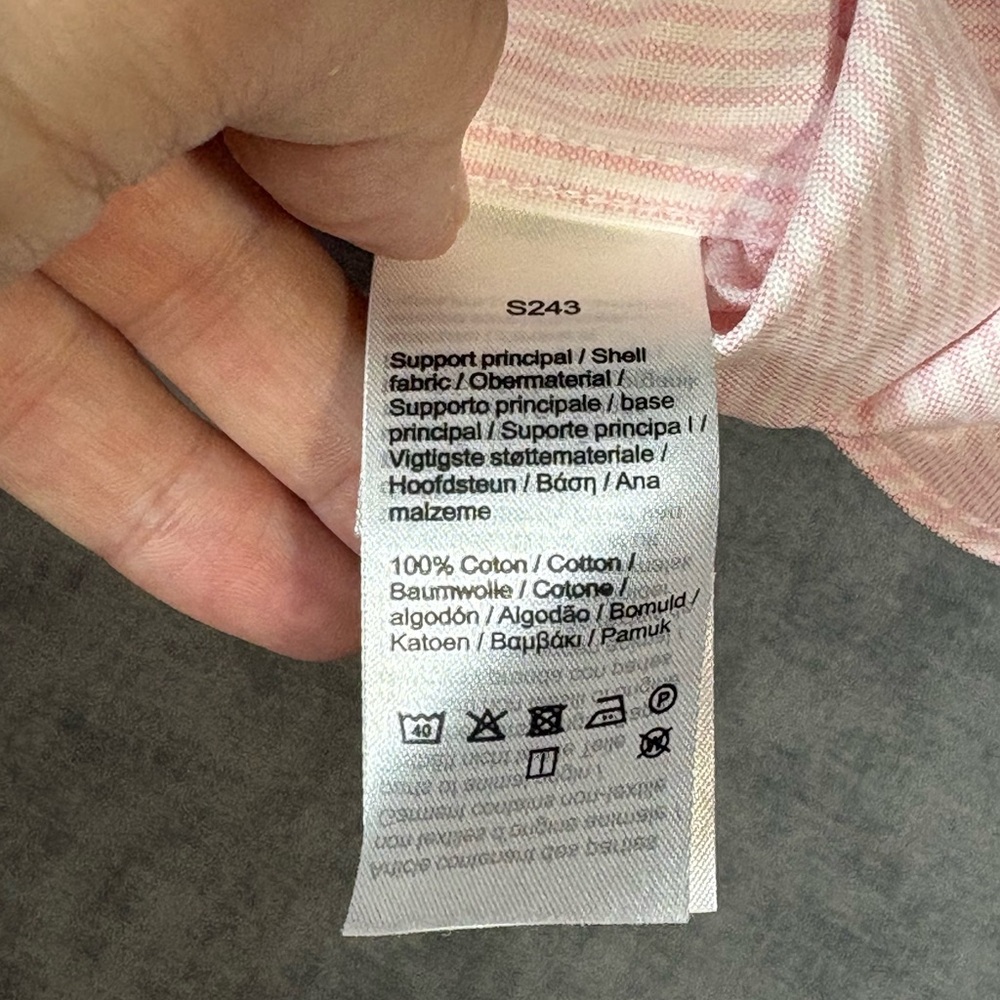 Lacoste Mens L Pink White Stripe Button Down Shirt Regular Fit Crocodile Logo - Picture 5 of 11